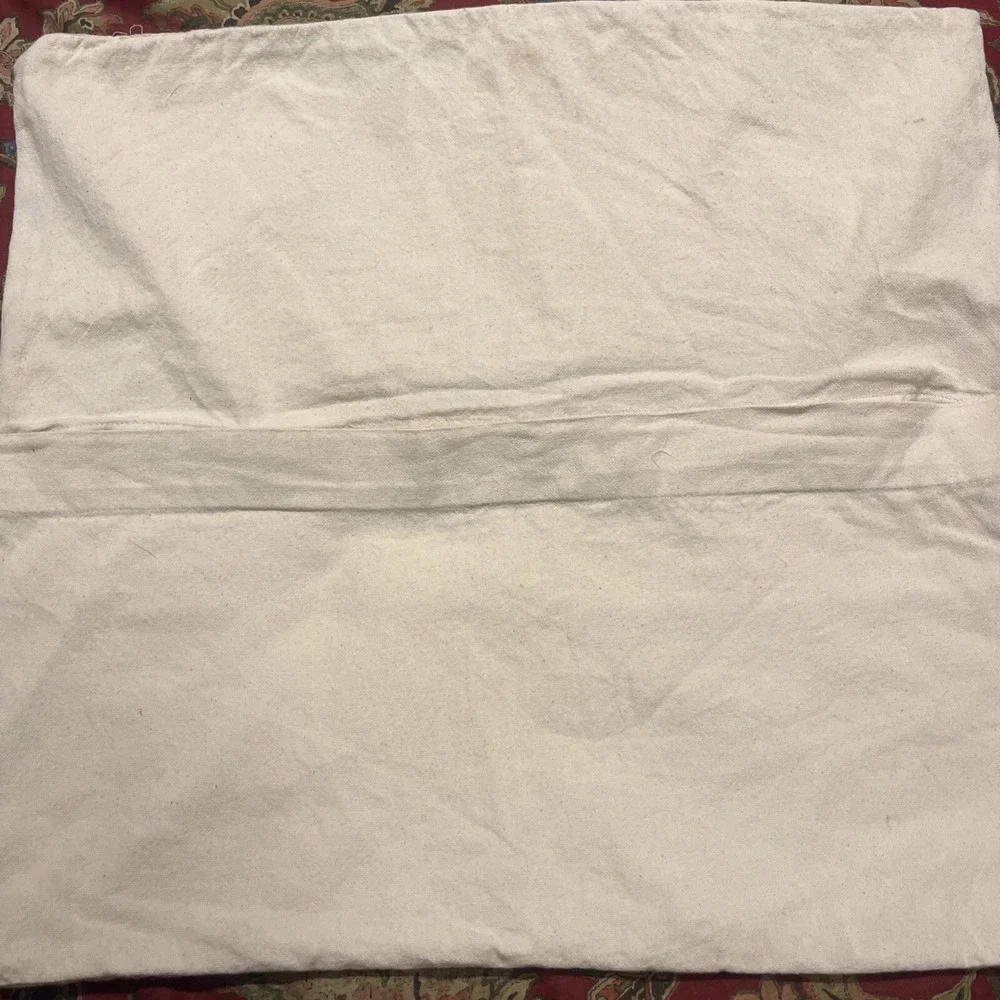 Pottery Barn Yellow Paisley Cotton Pillow Cover 24x24 Square Sham Boho